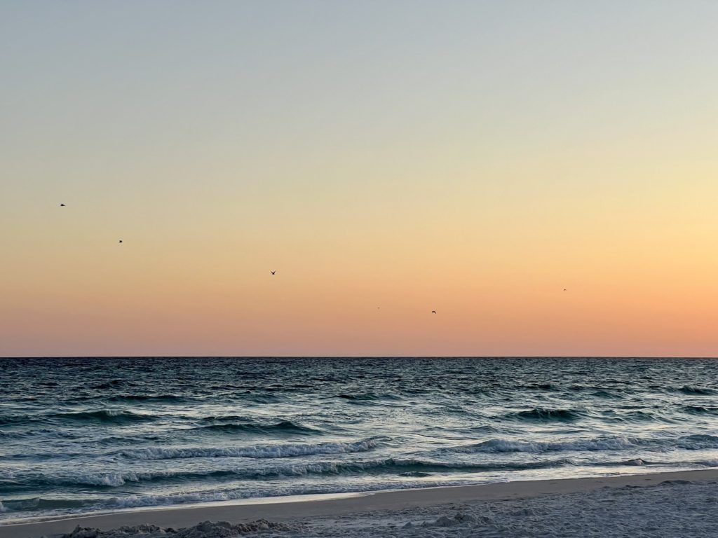 sunset on the beach