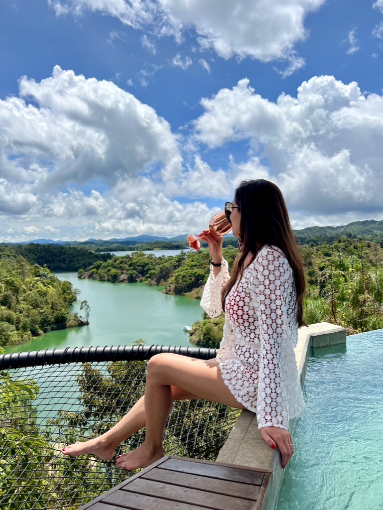 View of lakes in Guatape from BOSKO