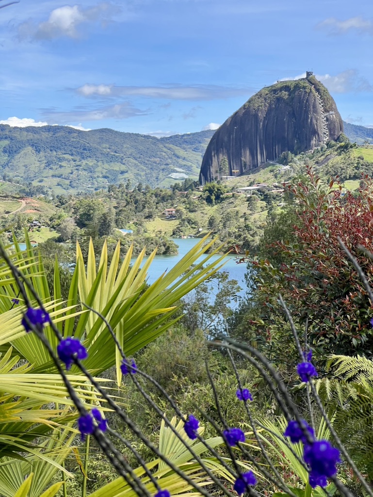 View of Rock of Penol in Guatape Colombia from BOSKO